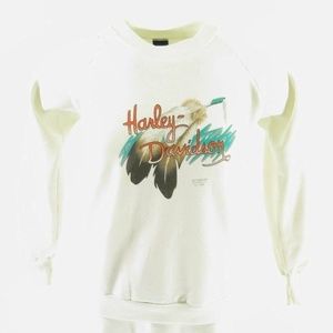 Vintage 3D Emblem Harley Davidson Sweatshirt Med